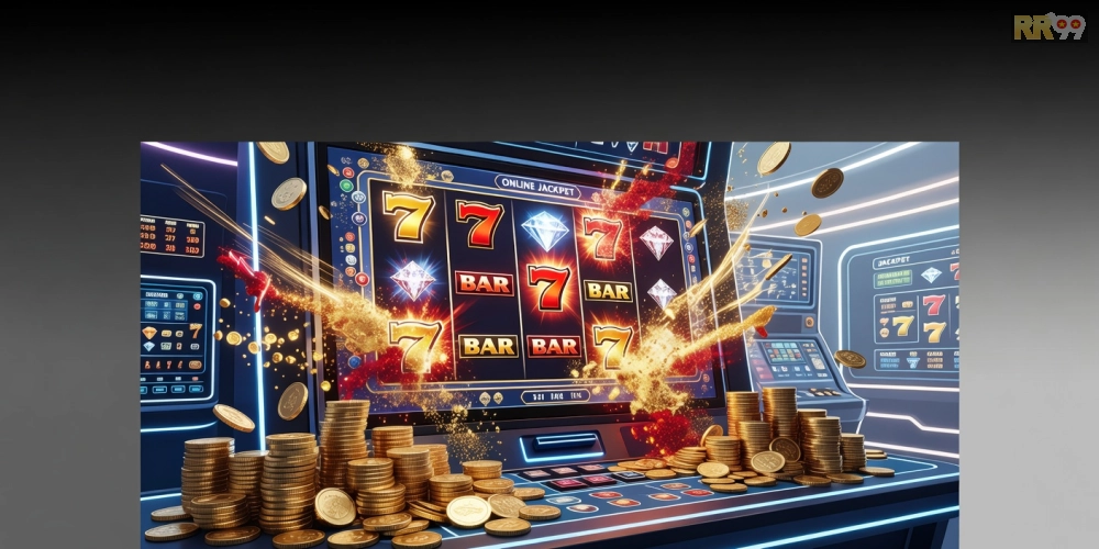 Khái niệm game nổ hũ rr99 được minh họa qua hình ảnh jackpot tích lũy