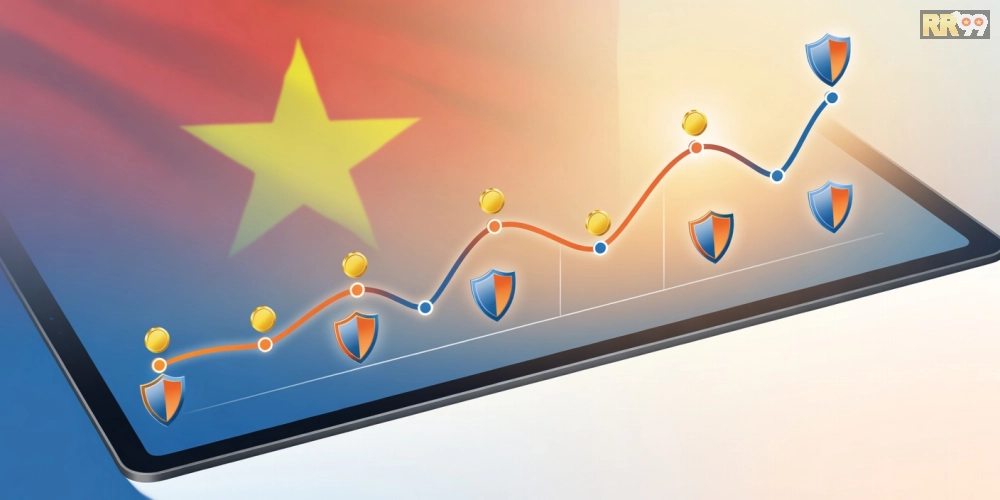Hoàn tiền hàng tuần qua biểu đồ tăng trưởng lợi nhuận trên nền tảng RR99