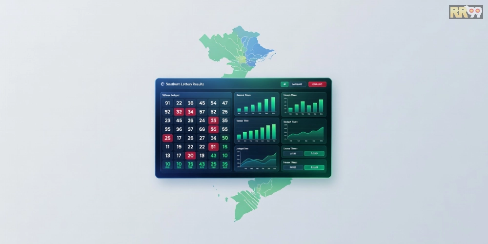 Minh họa kết quả xổ số miền Nam nhanh chóng và chính xác trên nền tảng RR99